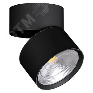 Светильник светодиодный ДПО-15w 4000К 1350Лм наклонный черный