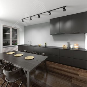 Светильник светодиодный трековый на шинопровод ДПО-15w 4000К 1350Лм черный 3