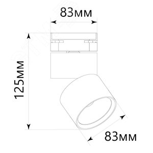 Светильник светодиодный трековый на шинопровод ДПО-15w 4000К 1350Лм черный 5