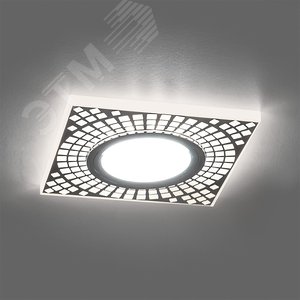 Светильник точечный потолочный встраиваемый CD952 15LED*2835 SMD 4000K, MR16 50W G5.3, "квадрат", белый матовый, хром | 32538 | FERON 2