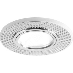 Светильник точечный потолочный встраиваемый CD956 15LED*2835 SMD 4000K, MR16 50W G5.3, белый матовый, хром | 32567 | FERON