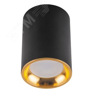 Светильник ДПО GU10 без лампы черный золото