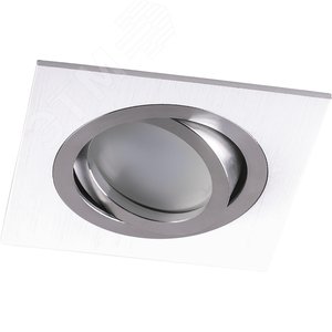 Светильник ИВО-50w G5.3 поворотный квадратный белый-хром