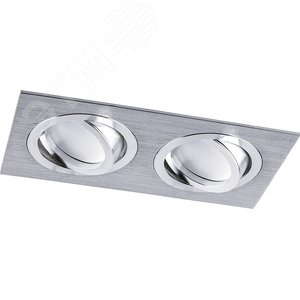 Светильник ИВО-2х50w G5.3 поворотный прямоугольный хром