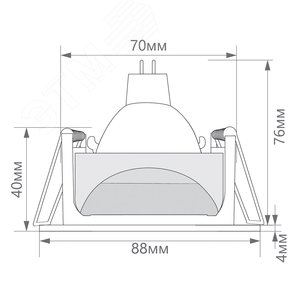 Светильник точечный потолочный DL2830 MR16 50W GU5.3 "круг", алюминий, белый, черный | 32646 | FERON 2