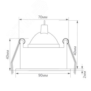 Светильник точечный потолочный DL2832 MR16 50W GU5.3 "круг", алюминий, белый, черный | 32648 | FERON 3