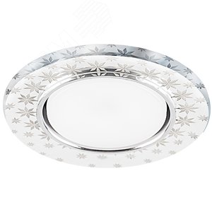 Светильник потолочный встраиваемый под лампу GX53 CD4030 20LED*2835 SMD 4000K, 15W GX53, без лампы, прозрачный, хром | 32653 | FERON