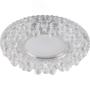 Светильник ИВО-50w G5.3 со светодиодной подсветкой 4000К прозрачный