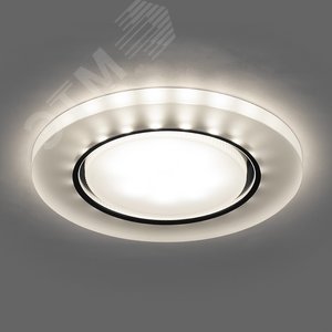 Светильник ДВО-15w GX53 без лампы со светодиодной подсветкой 4000К белый матовый 2