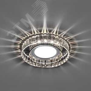 Светильник ИВО-50w G5.3 со светодиодной подсветкой 4000К прозрачный (CD985) 2