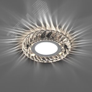 Светильник ИВО-50w G5.3 со светодиодной подсветкой 4000К прозрачный (CD986) 2