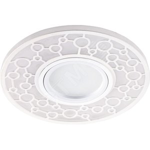 Светильник ИВО-50w G5.3 со светодиодной подсветкой 4000К белый (CD990)