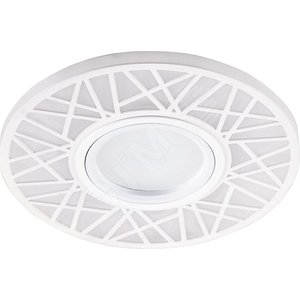 Светильник ИВО-50w G5.3 со светодиодной подсветкой 4000К белый (CD991)