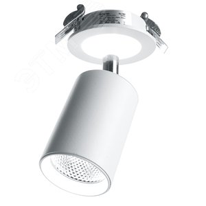 Светильник светодиодный ДВО-10w 4000К 900Лм со светодиодной подсветкой 3w наклонный белый (AL180) 2