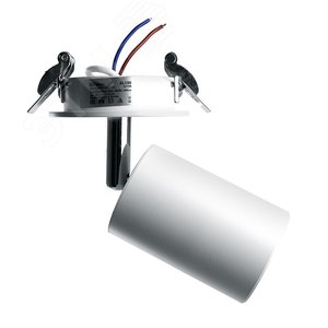 Светильник светодиодный ДВО-10w 4000К 900Лм со светодиодной подсветкой 3w наклонный белый (AL180) 3