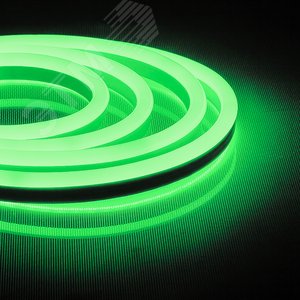 Лента светодиодная 12Вт/м 220В зеленый IP67 144LED/м LS721 1м неоновая - Feron