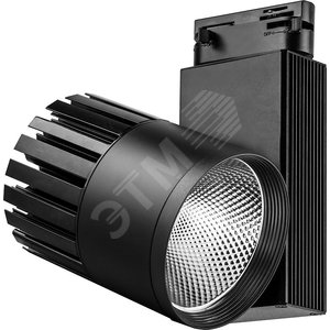 Светильник светодиодный трековый на шинопровод ДПО-30w 4000К 2700Лм трехфазный черный