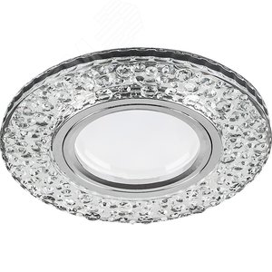 Светильник точечный потолочный встраиваемый CD945 15LED*2835SMD 4000K, MR16 50W G5.3, прозрачный, хром | 32993 | FERON