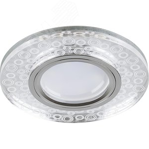 Светильник точечный потолочный встраиваемый CD961 15LED*2835SMD 4000K, MR16 50W G5.3, прозрачный, хром | 32994 | FERON