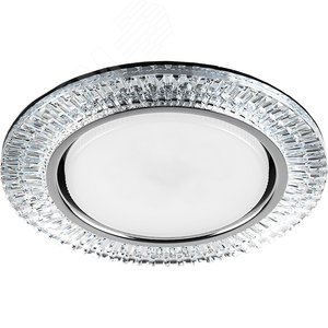 Светильник потолочный встраиваемый под лампу GX53 CD4033 20LED*2835 SMD 4000K, 15W GX53, без лампы, прозрачный, хром | 32997 | FERON