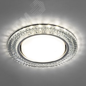 Светильник потолочный встраиваемый под лампу GX53 CD4033 20LED*2835 SMD 4000K, 15W GX53, без лампы, прозрачный, хром | 32997 | FERON 2