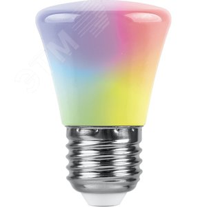 Лампа светодиодная LED 1вт Е27 RGB плавная смена цвета колокольчик (LB-372) - фото 2
