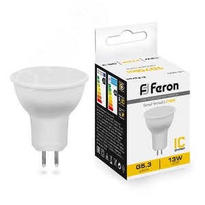 Лампа светодиодная LED 13вт 230в G5.3 теплый - фото 2