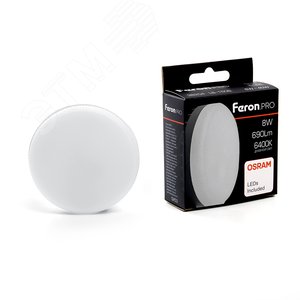 Лампа светодиодная LED 8вт GX53 дневной таблетка .PRO - Feron