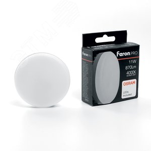 Лампа светодиодная LED 11вт GX53 белый таблетка .PRO - Feron