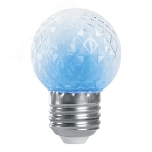 Лампа светодиодная LED 1вт Е27 строб синий шар - Feron