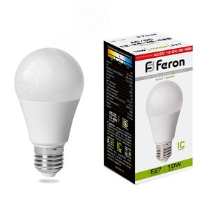 Лампа светодиодная низковольтная LB-192 Шар E27 10W 4000K | 38265 | Feron - Feron