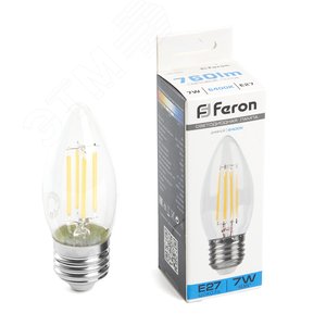 Лампа светодиодная, (7W) 230V E27 6400K, LB-66 | 38272 | FERON - Feron