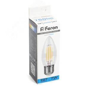 Лампа светодиодная, (7W) 230V E27 6400K, LB-66 | 38272 | FERON - фото 6
