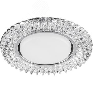 Светильник потолочный встраиваемый под лампу GX53 CD4035 20LED*2835SMD 4000K, 15W GX53, без лампы, прозрачный, хром | 40502 | FERON