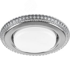 Светильник встраиваемый с белой LED подсветкой CD4036 потолочный GX53 без лампы, прозрачный, хром | 40503 | Feron