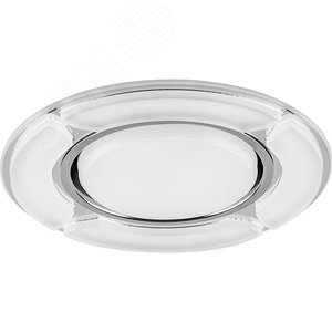 Светильник встраиваемый с белой LED подсветкой CD4039 потолочный GX53 без лампы, белый матовый, хром | 40506 | Feron