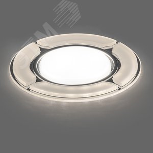 Светильник встраиваемый с белой LED подсветкой CD4039 потолочный GX53 без лампы, белый матовый, хром | 40506 | Feron 2