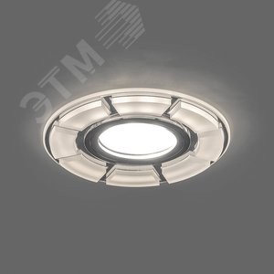Светильник встраиваемый с LED подсветкой CD993 потолочный MR16 G5.3 белый матовый, хром | 40507 | Feron 2