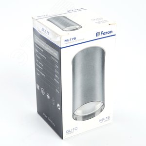 Светильник накладной потолочный под лампу, спот, ML176 MR16 20W 220V, хром | 40511 | Feron 7