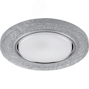 Светильник встраиваемый с белой LED подсветкой CD4041 потолочный GX53 без лампы, серебро, хром | 40518 | Feron