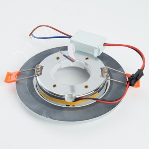 Светильник ДВО-15w GX53 без лампы со светодиодной подсветкой 4000К прозрачный хром 3