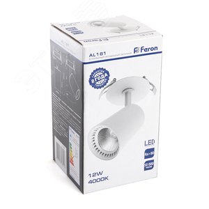 Светильник светодиодный ДВО-12w 4000К 1080Лм наклонный белый (AL181) 6