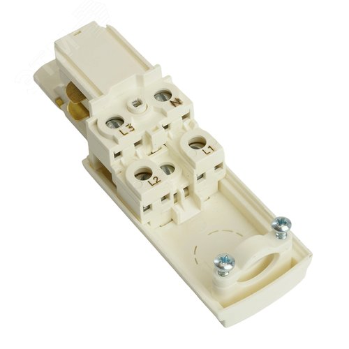 Токоподвод левый для трехфазного шинопровода белый 4