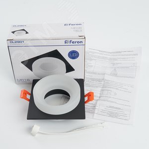 Светильник ИВО-50w G5.3 квадратный черный 7