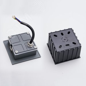 Светильник светодиодный ДВУ-3w 4000К IP65 квадрат серый - фото 2