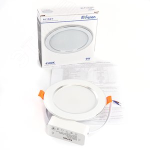 Светильник светодиодный ДВО-9w 4500К 720Лм белый 5