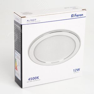 Светильник светодиодный ДВО-12w 4500К 960Лм белый 7