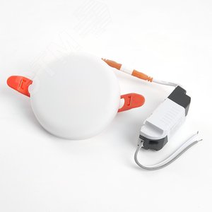 Светильник светодиодный ДВО-6w 4000К 600Лм slim белый с регулируемым монтажным диаметром (до 70мм) 2