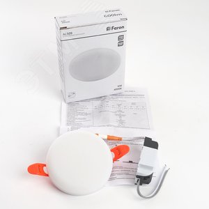 Светильник светодиодный ДВО-6w 4000К 600Лм slim белый с регулируемым монтажным диаметром (до 70мм) 7