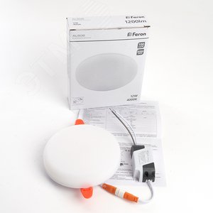 Светильник светодиодный ДВО-12w 4000К 1200Лм slim белый с регулируемым монтажным диаметром (до 90мм) 6